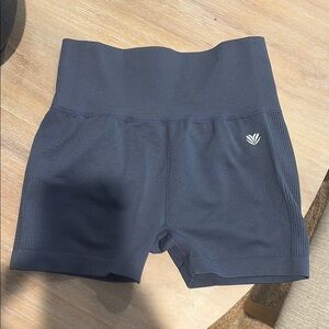 Women's Navy Blue High-Waisted Shorts